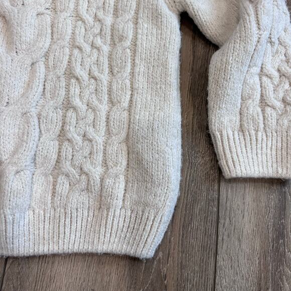 Zara Girls Ecru Cable Knit Sweater - Size 9 - Cream - Picture 3 of 7